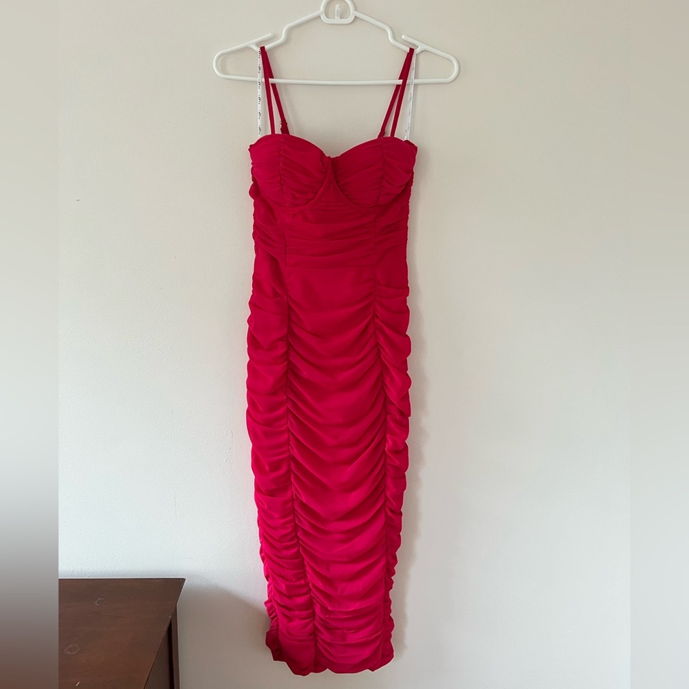 CLUB L LONDON NWT pink bodycon dress size US 4